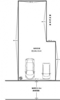 更地　西向き建築条件なし売り土地