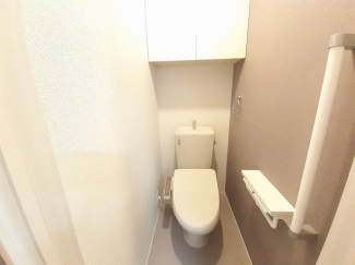 落ち着いた色調のトイレです