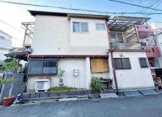 南東角地　整形地　建築条件なし売り土地　古家あり