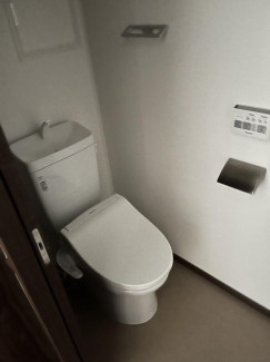 落ち着いた色調のトイレです