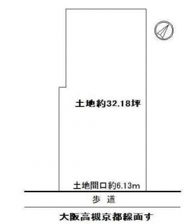 更地　南東向き　整形地　建築条件なし売り土地