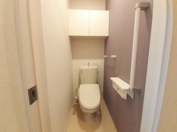 落ち着いた色調のトイレです