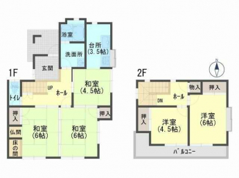 加東市梶原【中古建て】間取り