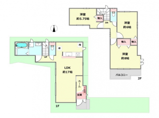 【土地図＋建物プラン例】