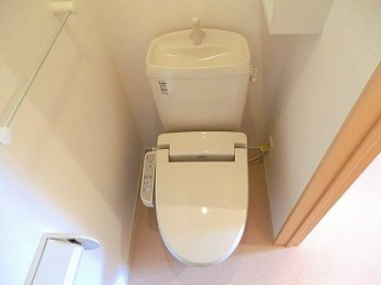 落ち着いた色調のトイレです