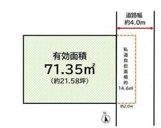 整形地　建築条件なし売り土地　古家あり