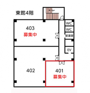 401号室です