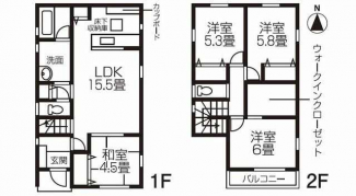 松山市北土居５丁目の新築一戸建ての画像