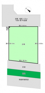 播州大橋北側の側道沿いです　現況古家あり　