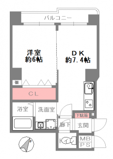 1DK　専有面積33.41㎡　