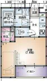 １０１・２０１・３０１号室の間取り。１０２・２０２・３０２号