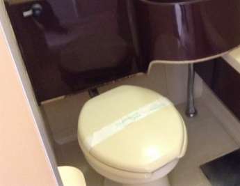 落ち着いた色調のトイレです