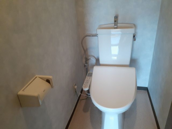 落ち着いた色調のトイレです