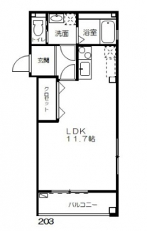 約11.7帖の広いお部屋なので好きな空間にアレンジしやすい☆