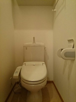 落ち着いた色調のトイレです