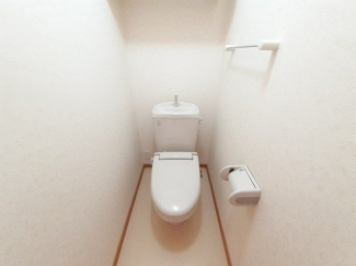 落ち着いた色調のトイレです