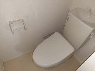 落ち着いた色調のトイレです