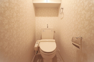 落ち着いた色調のトイレです