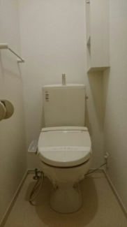 落ち着いた色調のトイレです