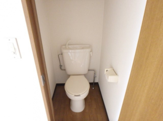 落ち着いた色調のトイレです