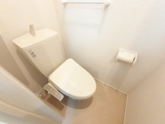 落ち着いた色調のトイレです