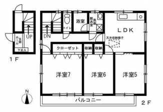 大塚１丁目貸家　２階部分の画像