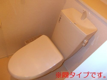 落ち着いた色調のトイレです