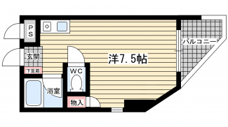 お風呂・トイレ別の角部屋です。