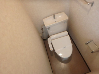 落ち着いた色調のトイレです