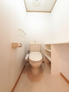 落ち着いた色調のトイレです