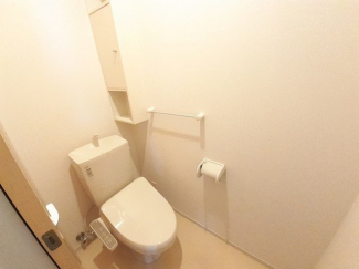 落ち着いた色調のトイレです