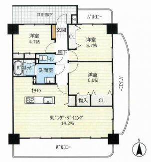3LDKです。