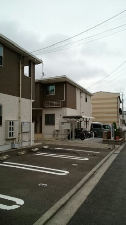 駐車場に車を止められます