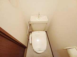 落ち着いた色調のトイレです