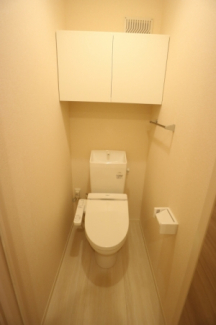落ち着いた色調のトイレです