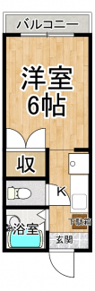 間取り1K（20.7㎡）