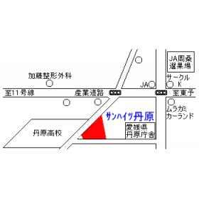 丹原高校が目印