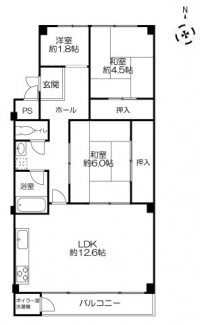 ２SLDKの広々としたマンションです。
趣味部屋がつくれたり自分好みにアレンジできますよ！