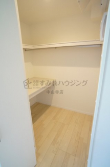 大容量のウォークインクローゼット