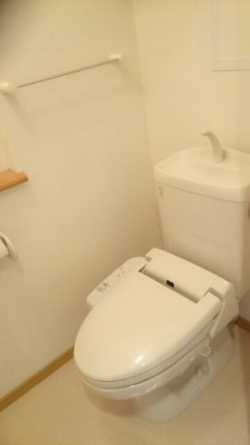 落ち着いた色調のトイレです