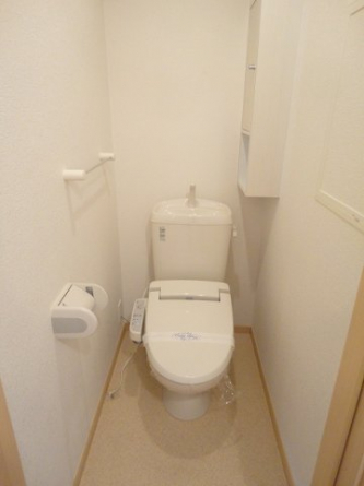 落ち着いた色調のトイレです