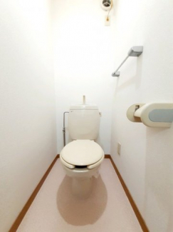 落ち着いた色調のトイレです