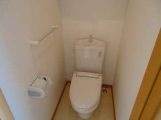 落ち着いた色調のトイレです