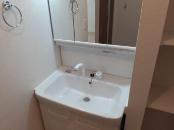忙しい朝には欠かせない洗面所です