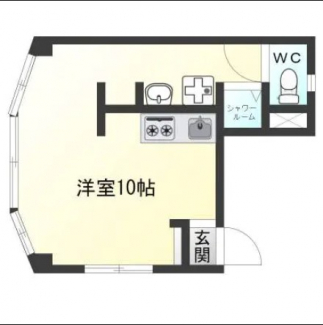 空気が良くて閑静な場所に建てられた住宅。1R広々です！
