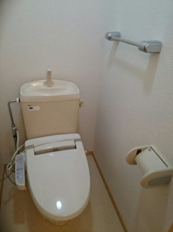 落ち着いた色調のトイレです