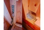すべての建物にN値計算に基づいた耐震金物を設置しています。耐震金物には「ホールダウン金物」や「筋交い金物」、「仕口金物」などの種類がありこれらの耐震金物を柱の結合部分に設置することで建物の強度を高める