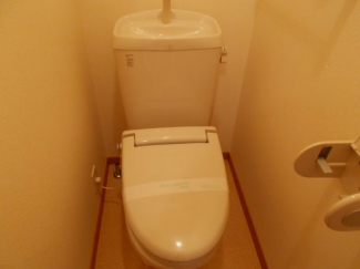 落ち着いた色調のトイレです