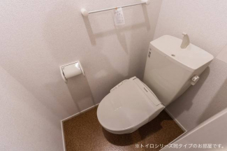 落ち着いた色調のトイレです