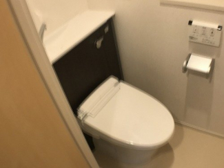 落ち着いた色調のトイレです